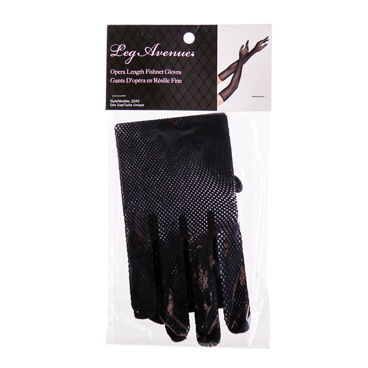 Gants longs Leg Avenue noirs – Taille unique