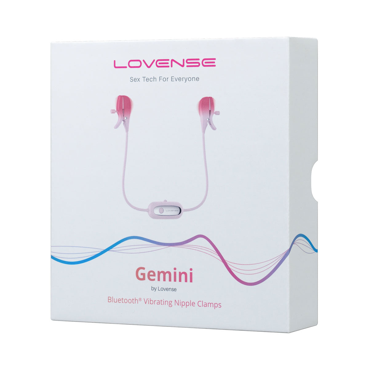 Lovense - Gemini - Bluetooth® Vibrating Nipple Clamps - Pink