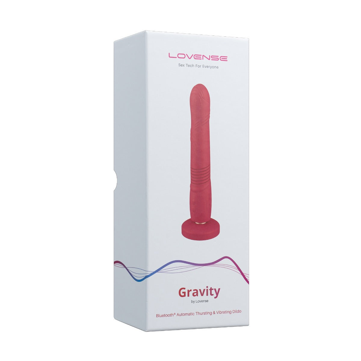 Lovense - Gravity - Bluetooth® Automatic Thrusting & Vibrating Dildo - Red
