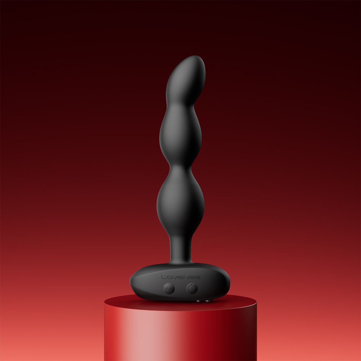 Lovense - Ridge Vibrating / Rotating Anal Beads - Black