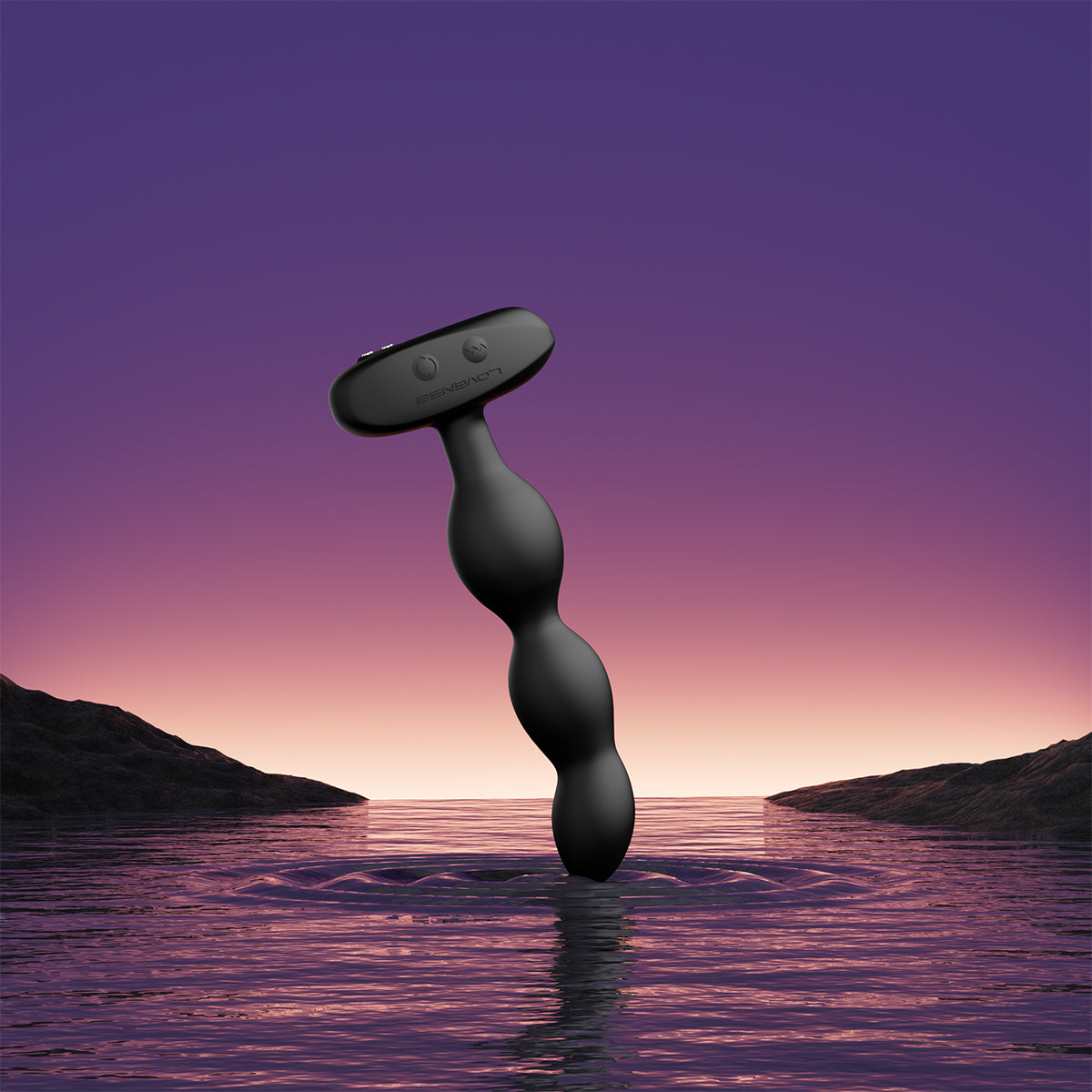 Lovense - Ridge Vibrating / Rotating Anal Beads - Black