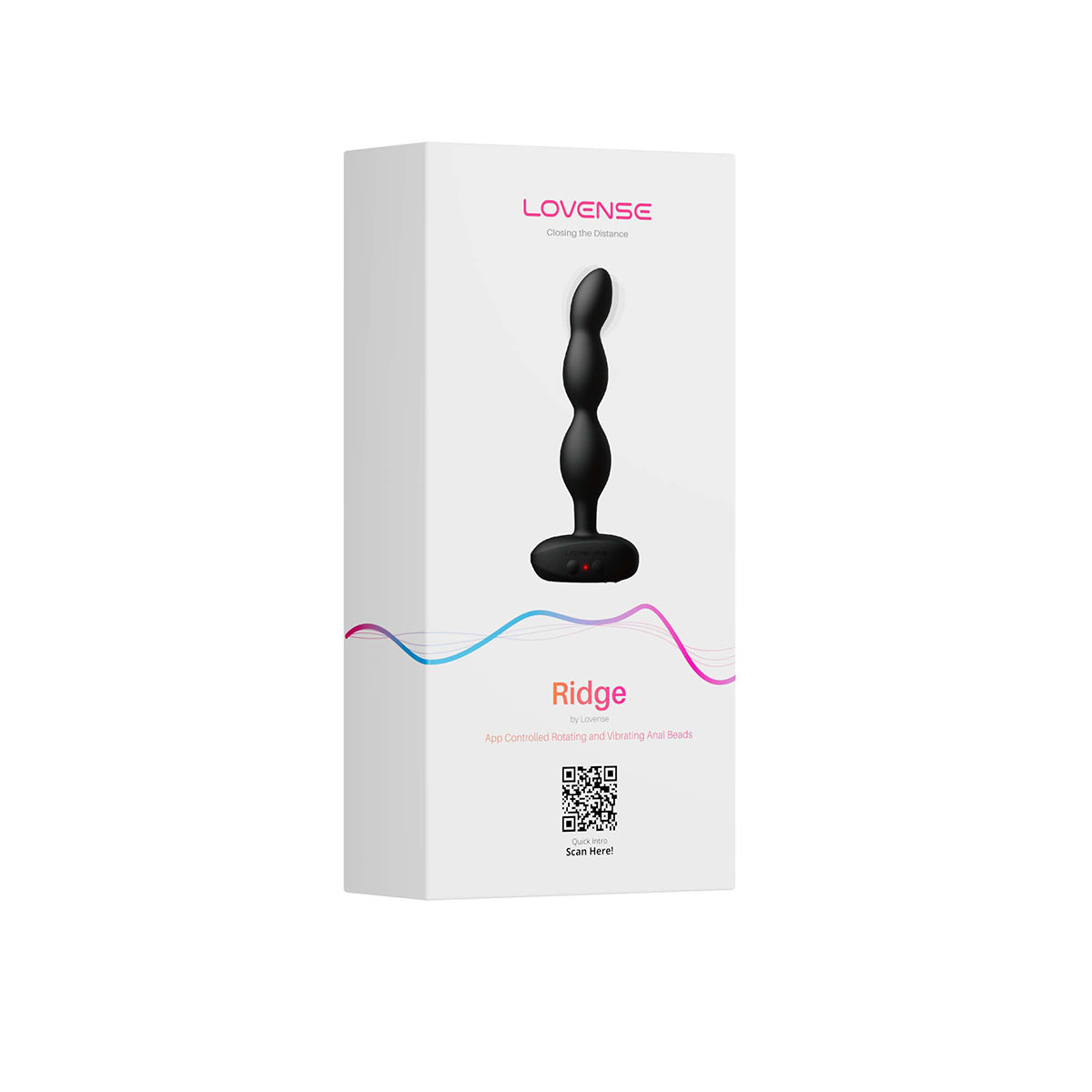 Lovense - Ridge Vibrating / Rotating Anal Beads - Black