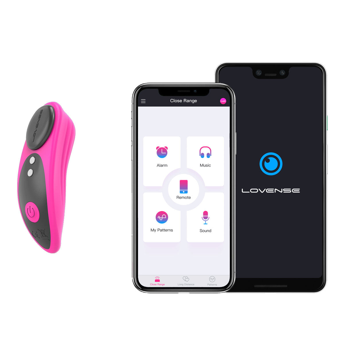 Lovense - Ferri - Bluetooth® Remote-Controlled Panty Vibrator - Pink