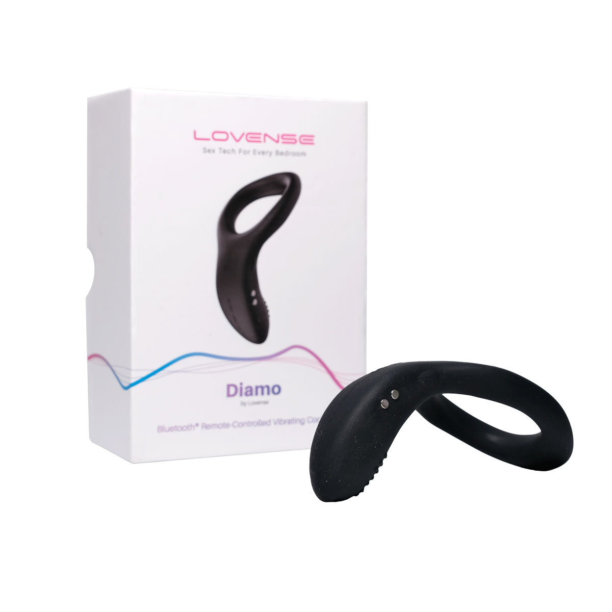 Lovense - Diamo - Bluetooth® Remote-Controlled Cock Ring - Black