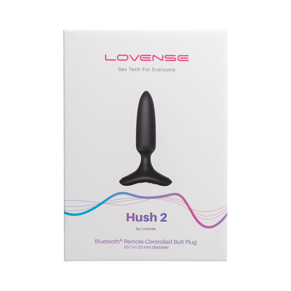Lovense - Hush 2 Vibrating Bluetooth® Remote-Controlled Butt Plug - 1" - Black