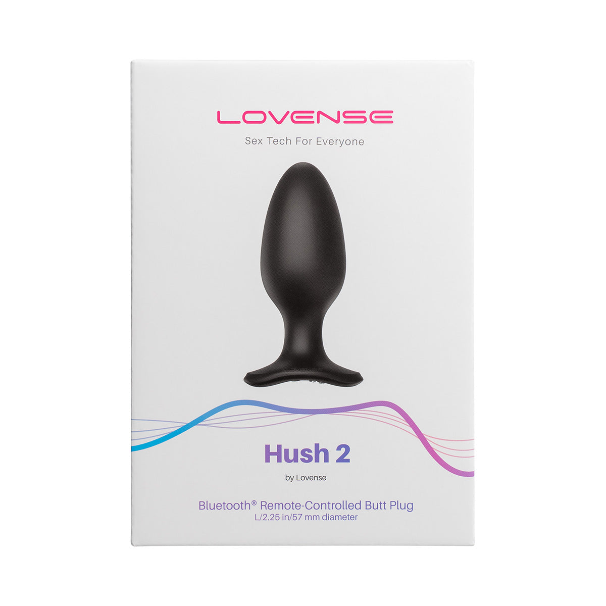 Lovense - Hush 2 Vibrating Bluetooth® Remote-Controlled Butt Plug - 2.25" - Black