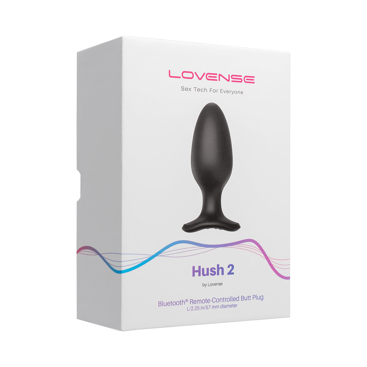 Lovense - Hush 2 Vibrating Bluetooth® Remote-Controlled Butt Plug - 2.25" - Black