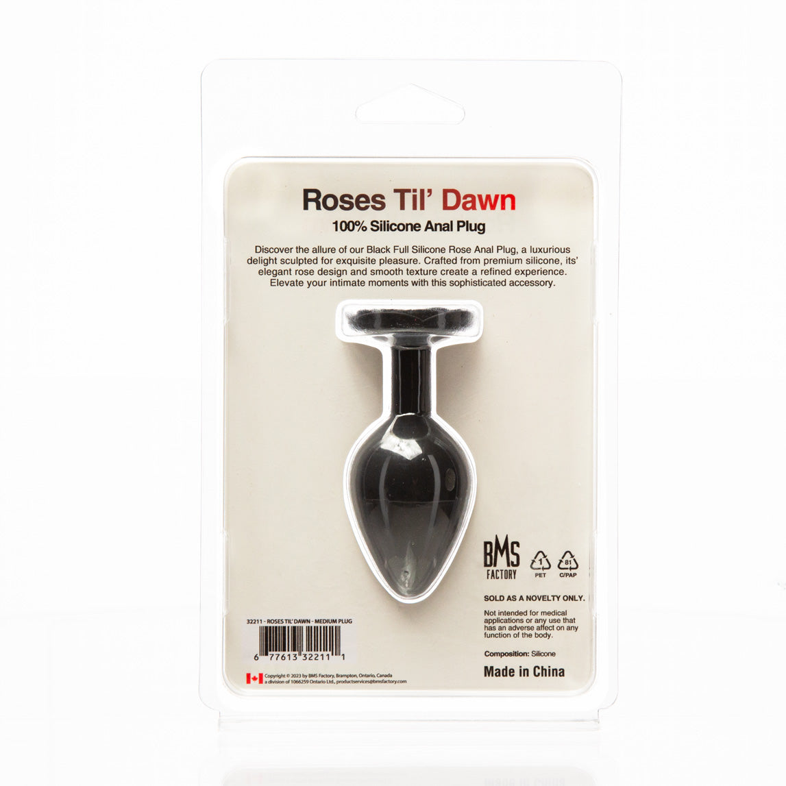 Roses Til' Dawn - Plug Anal en Silicone - Taille M