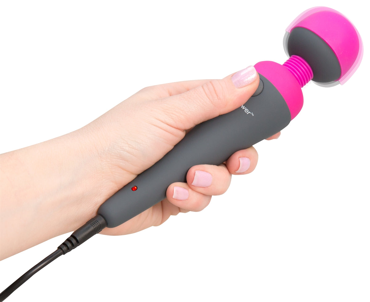 PalmPower - Personal Massage Wand - Corded with Plug-In Adapter
