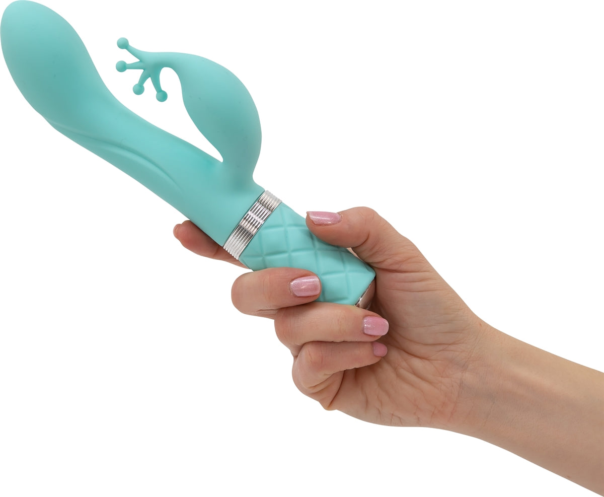 Pillow Talk - Kinky Dual Vibrator - Rechargeable - Teal