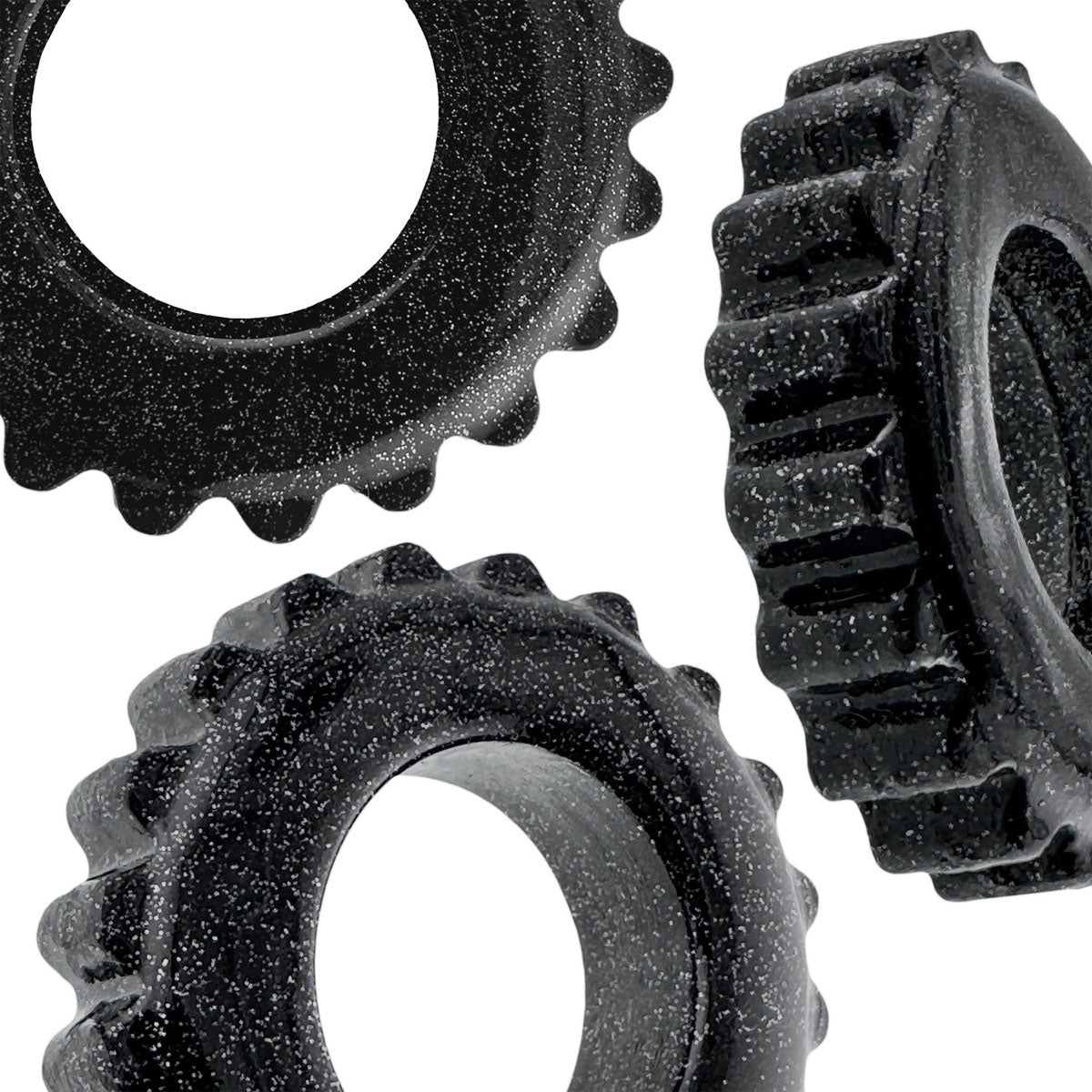 OXBALLS - Plushy Padded Cockring – Black Mica