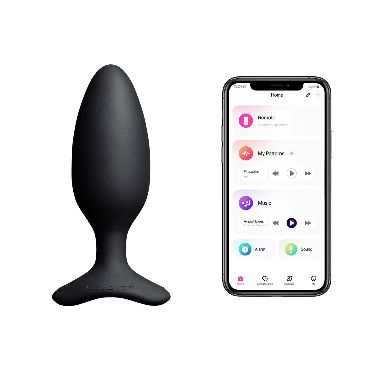 Lovense - Hush 2 - 1.75 In. Bluetooth® Vibrating Butt Plug - Black