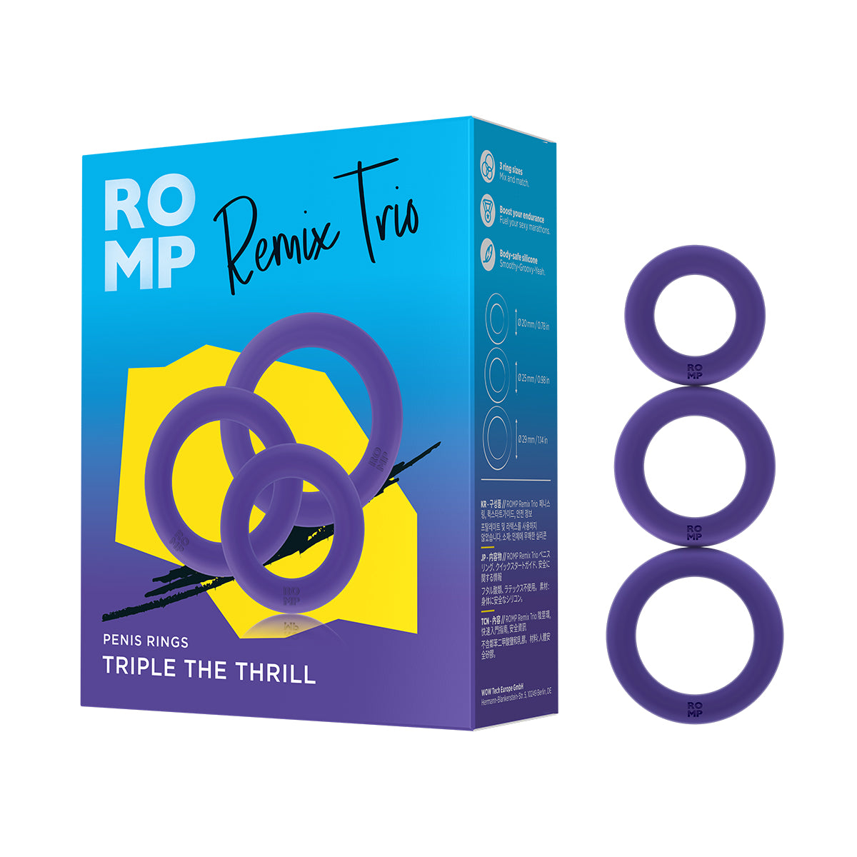 ROMP - Remix Trio Male Rings - Violet