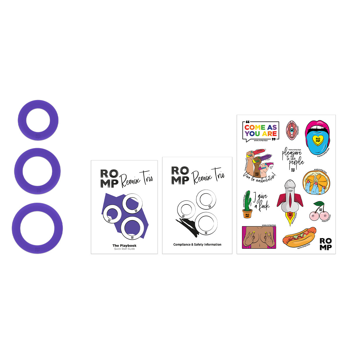 ROMP - Remix Trio Male Rings - Violet