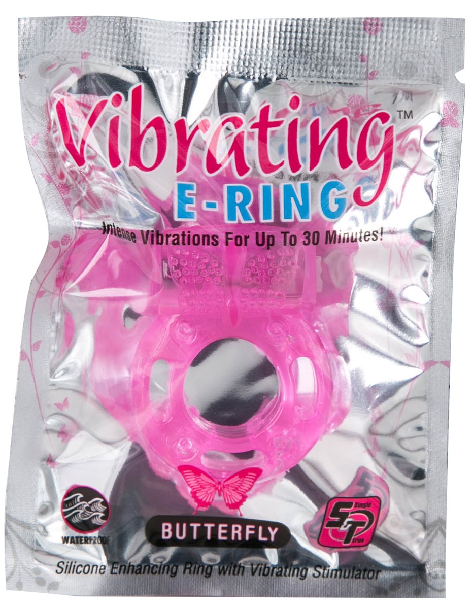 Simple & True - Vibrating Butterfly Cock Ring - Battery Operated