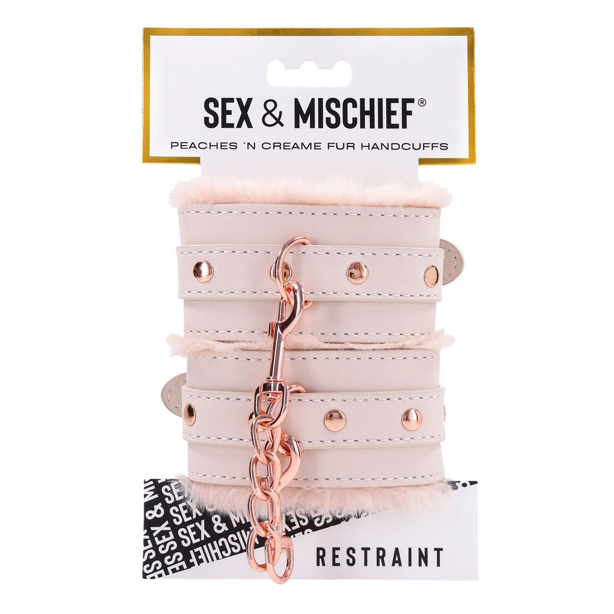 Menottes en fourrure SportSheets Sex & Mischief Peaches ‘N CreaMe