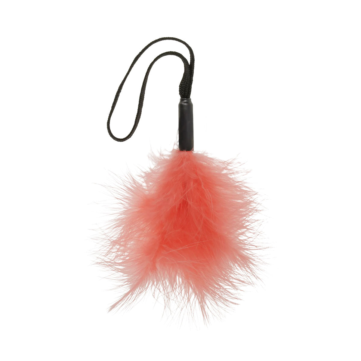 Plumeau fétiche en plumes de pêche et noir SportSheets Sex & Mischief