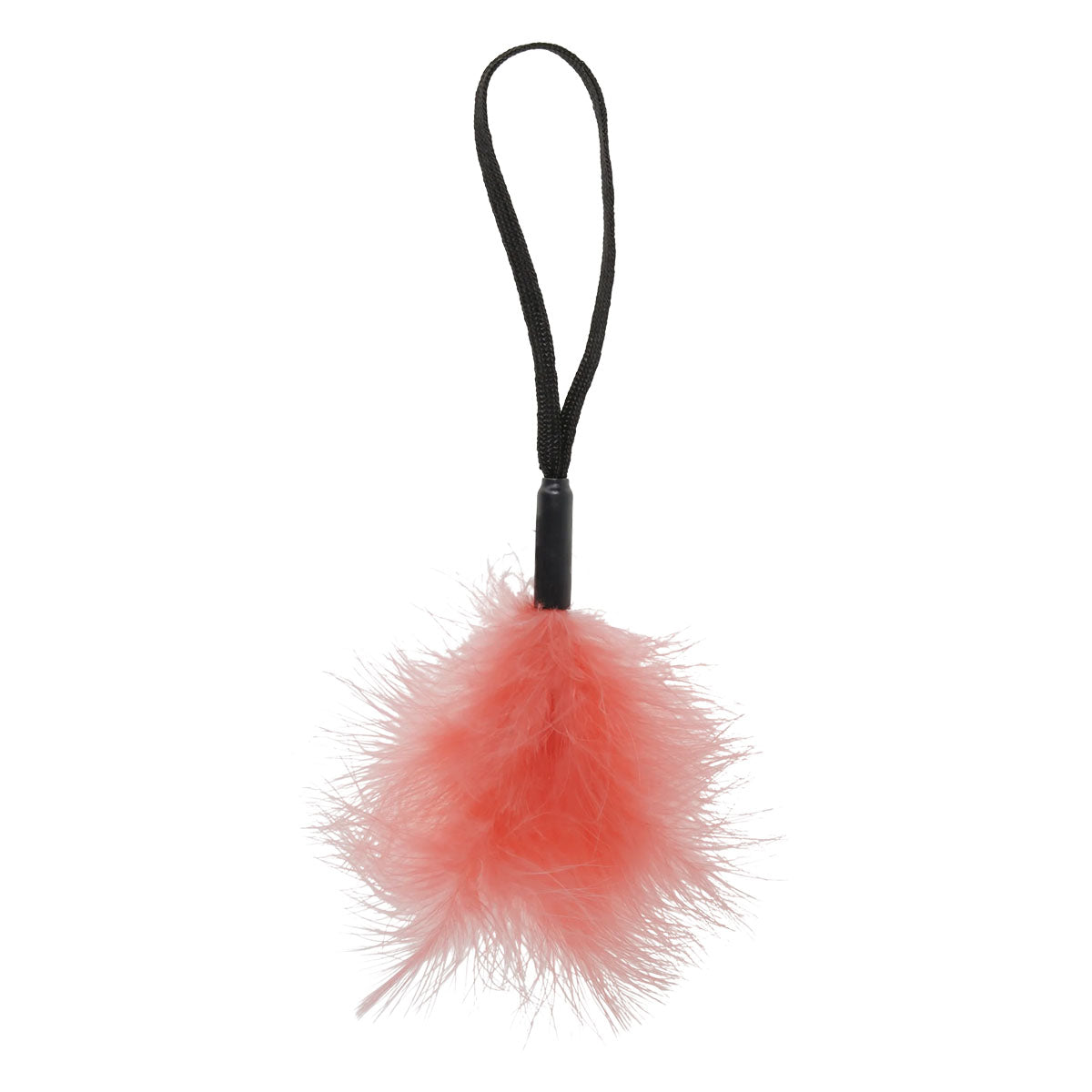 Plumeau fétiche en plumes de pêche et noir SportSheets Sex & Mischief