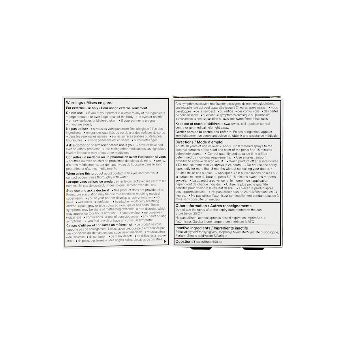 Stud 100 - Spray retardant pour hommes - 12g
