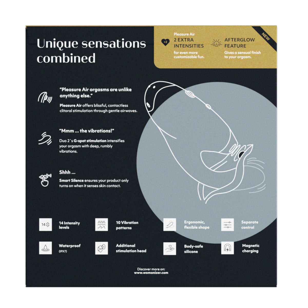 Womanizer - DUO 2 - Dual Stimulator - Black