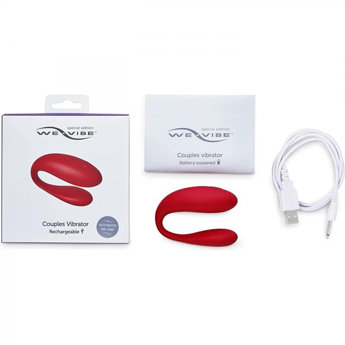 Vibreur rechargeable pour couples We-Vibe® Édition Spéciale - Rouge
