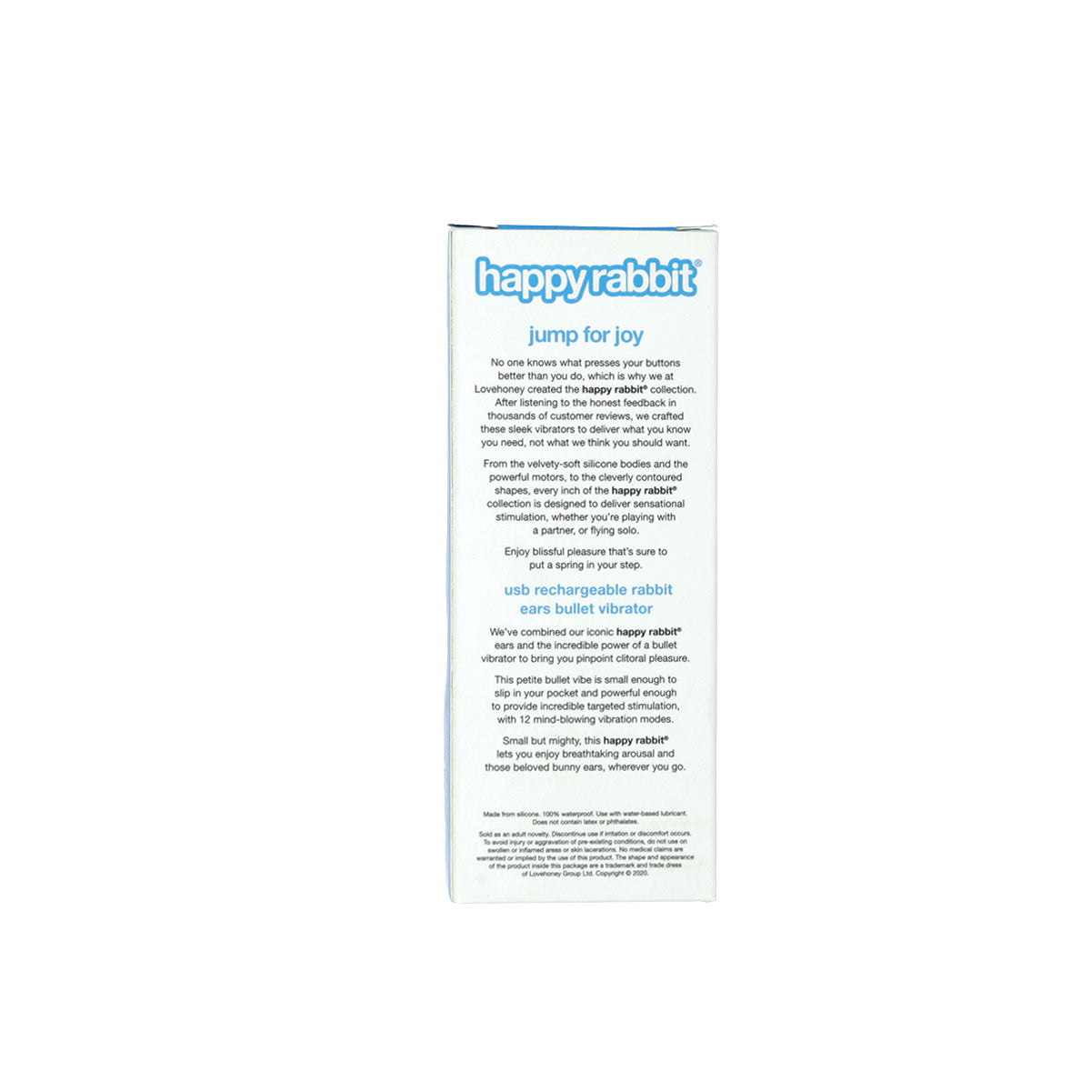 Happy Rabbit - Vibromasseur Balle Oreilles de Lapin Rechargeable - Bleu