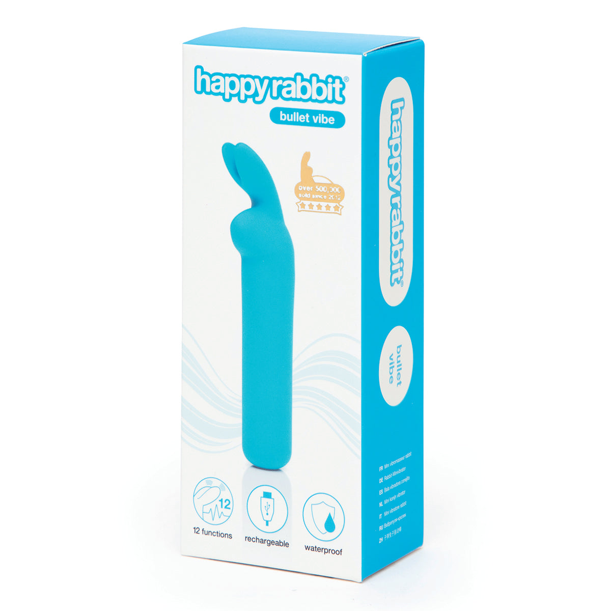 Happy Rabbit - Vibromasseur Balle Oreilles de Lapin Rechargeable - Bleu