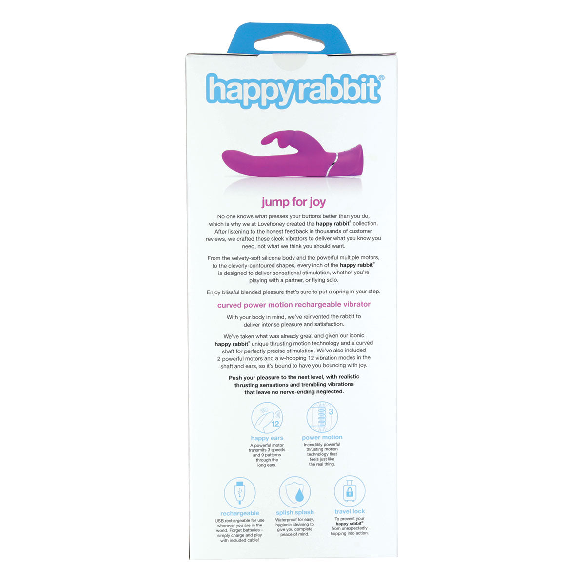 Happy Rabbit - Curve Power Motion Vibrator - Purple