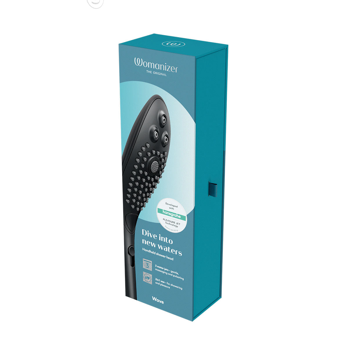 Womanizer - Wave - Combined Shower Head & Water Massage Clitoral Stimulator - Black