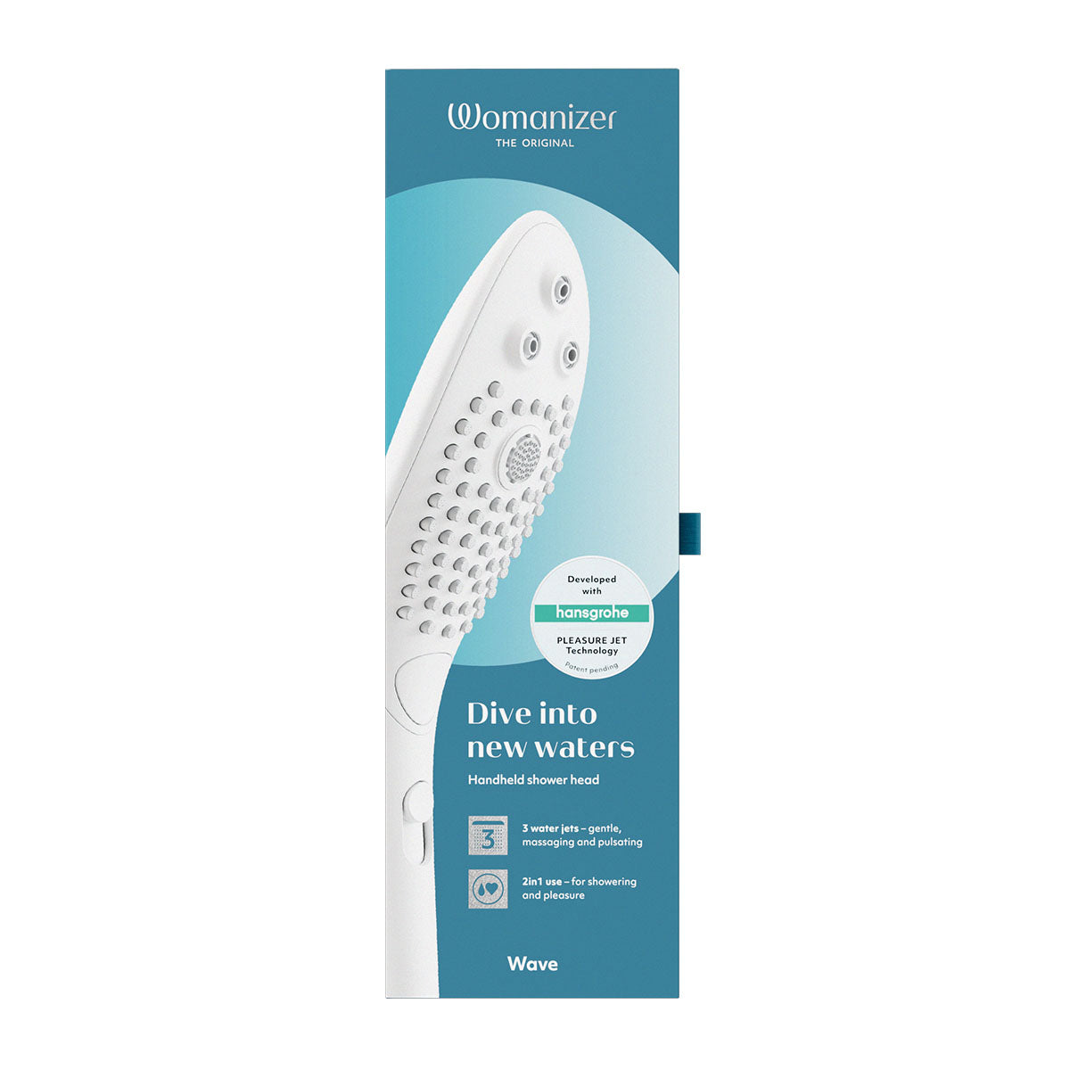 Womanizer - Wave - Combined Shower Head & Water Massage Clitoral Stimulator - White