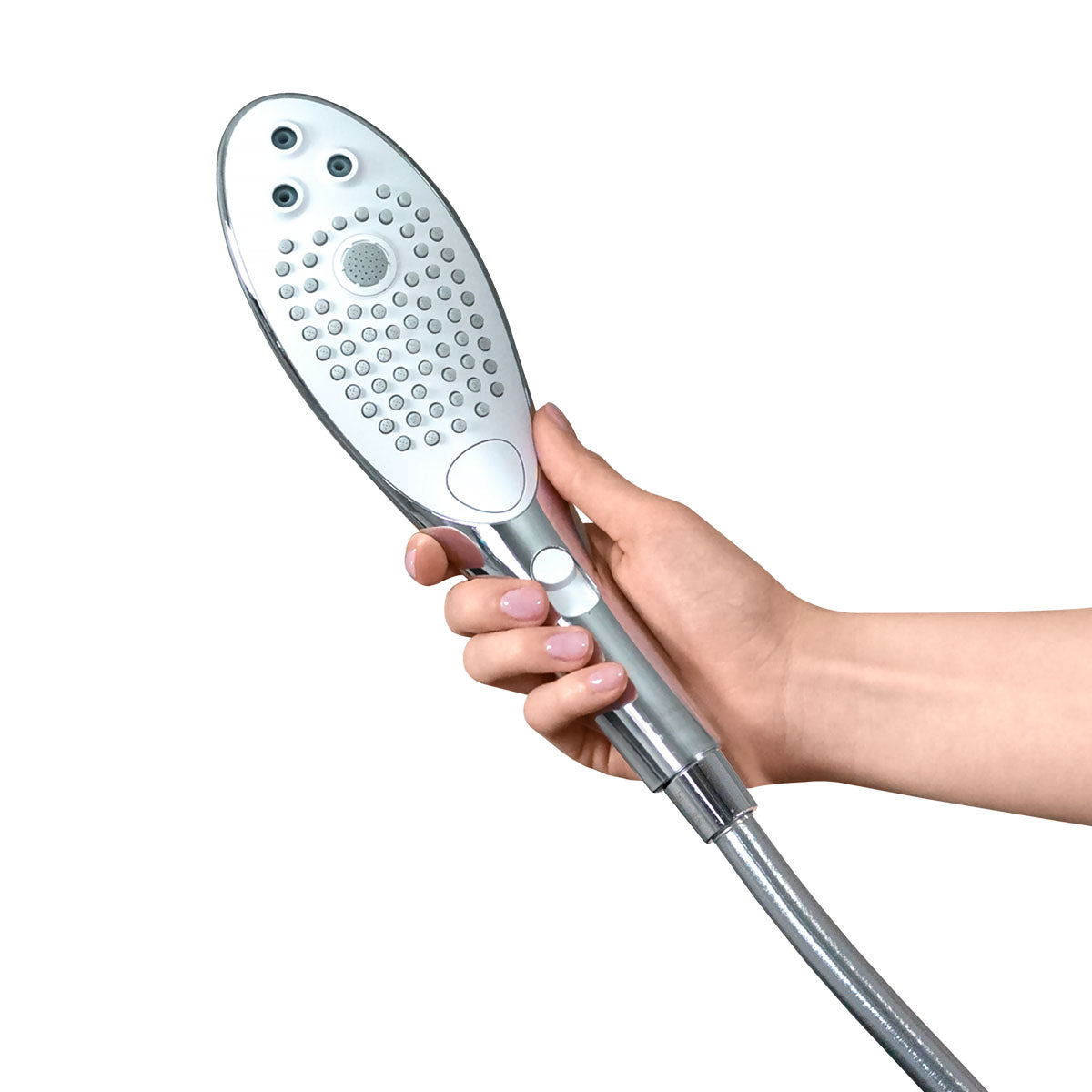 Womanizer - Wave - Combined Shower Head & Water Massage Clitoral Stimulator - Chrome