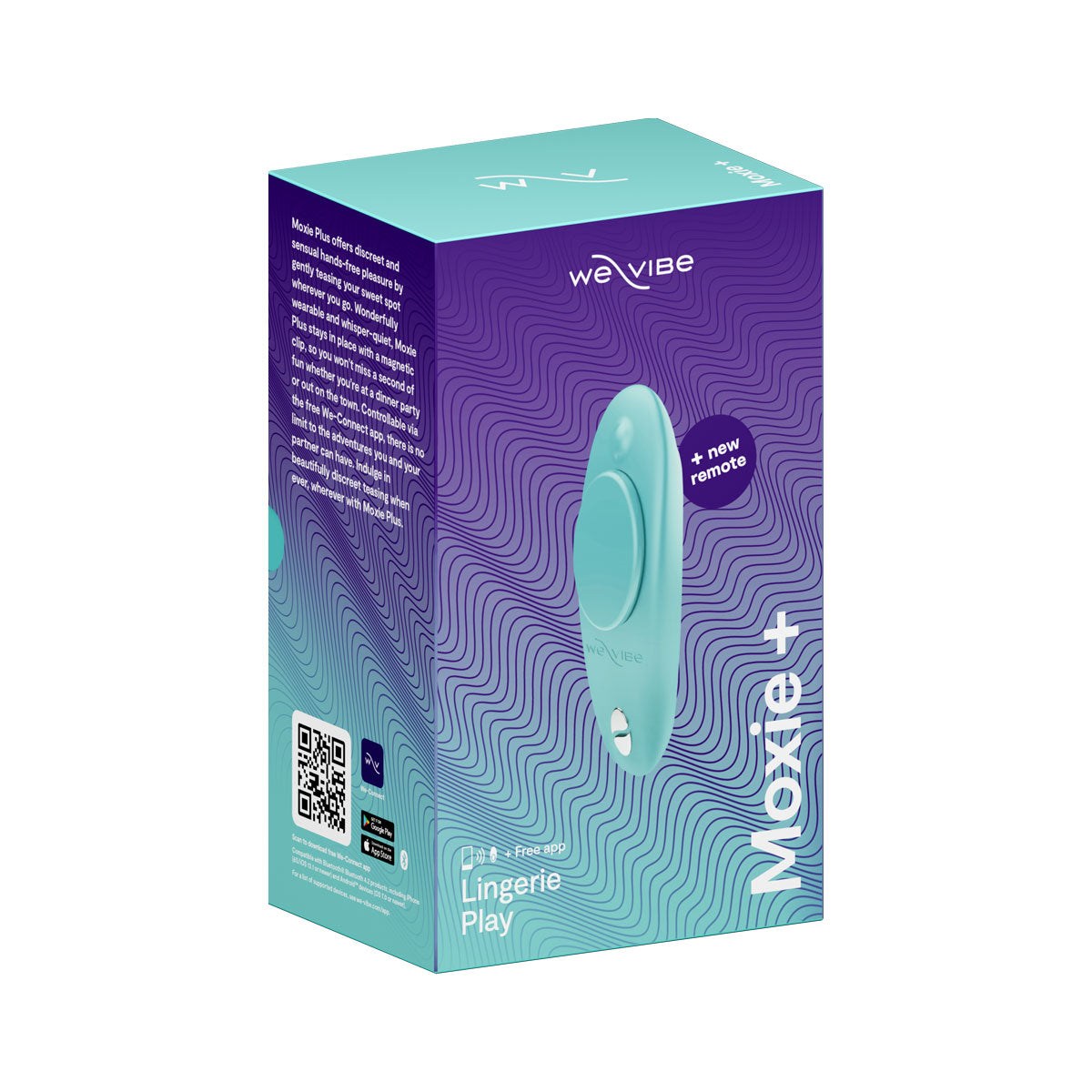 We-Vibe® Moxie+ - Wearable Clitoral Vibrator - Aqua