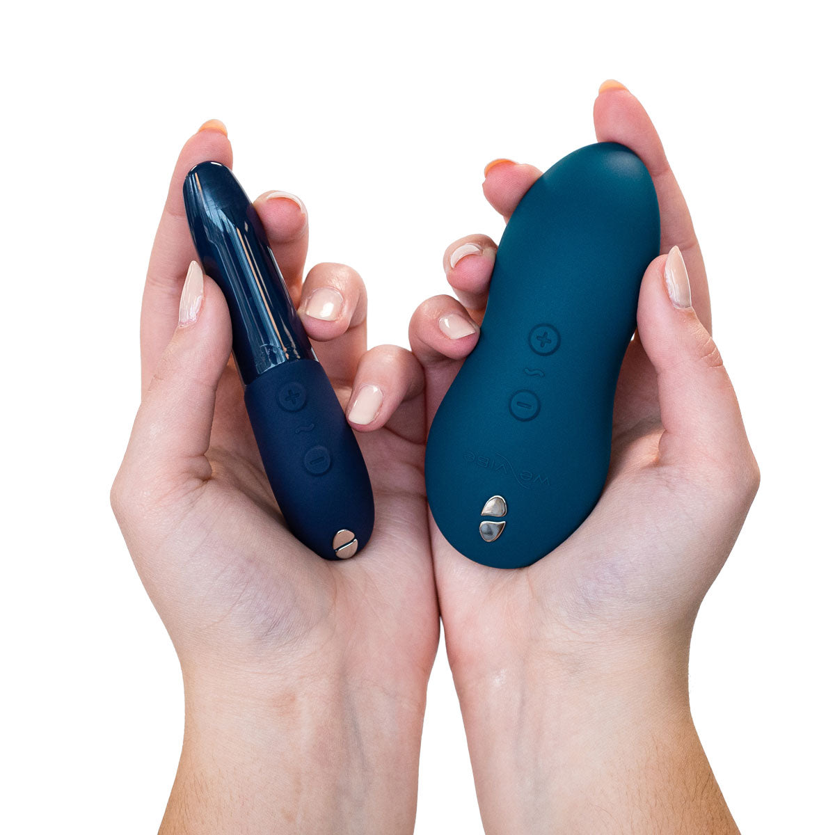 Les favoris de toujours We-Vibe® - Ensemble édition spéciale Masseur vibrant à poser et Vibrateur-balle - Velours/Bleu nuit