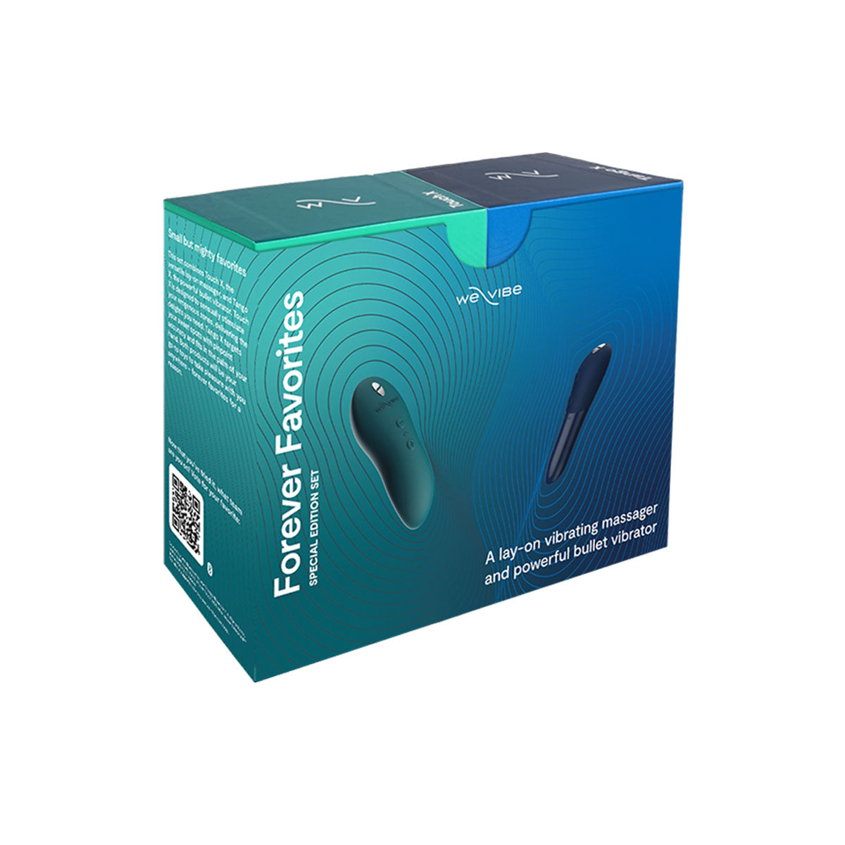 Les favoris de toujours We-Vibe® - Ensemble édition spéciale Masseur vibrant à poser et Vibrateur-balle - Velours/Bleu nuit