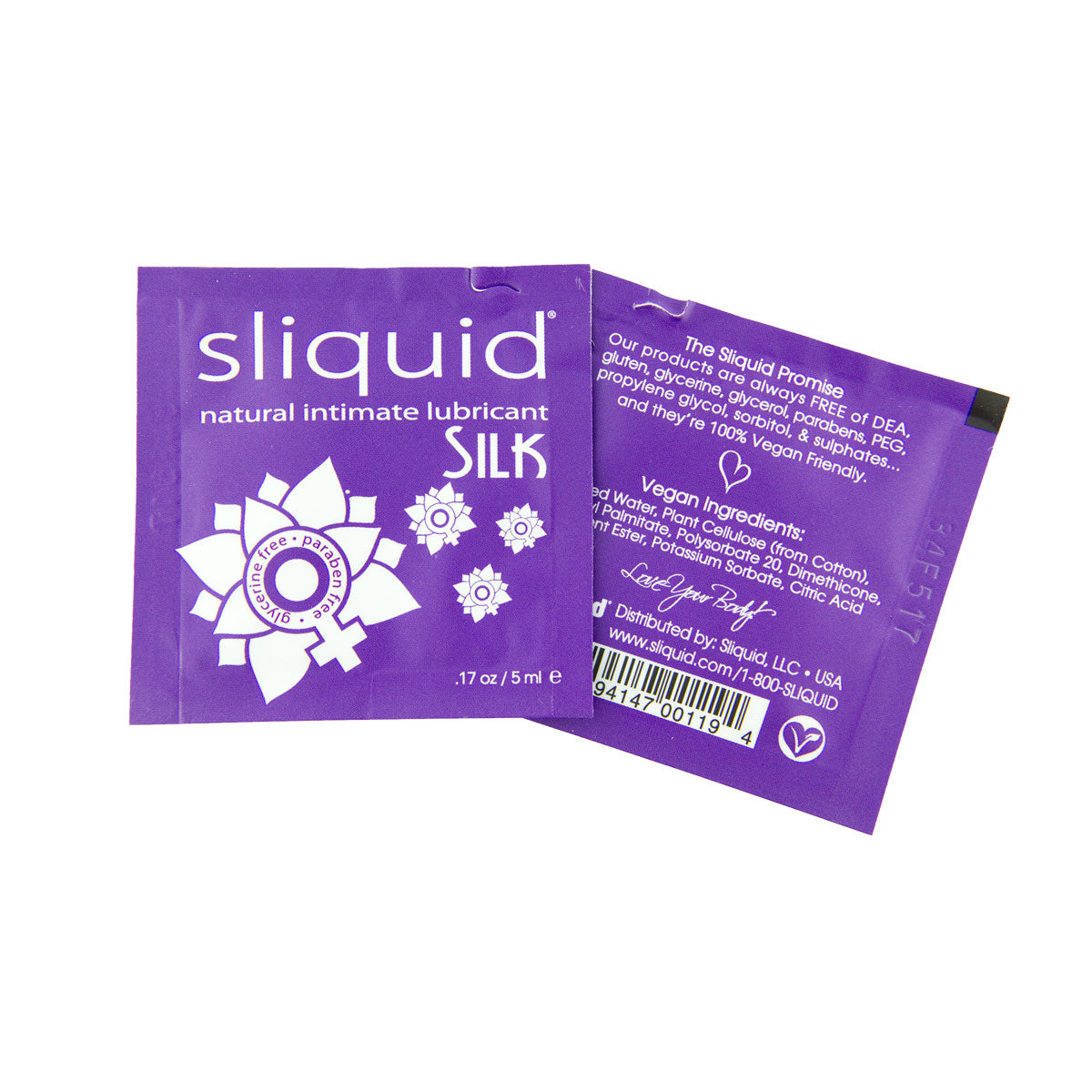 sliquid - Hybrid Intimate Lubricant – Pillow Pack - 0.17 fl oz / 5 ml - Silk