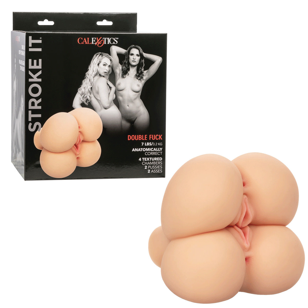 CALEXOTICS® - Stroke It Double Fuck - 7 LBS / 3.2 KG - Ivory