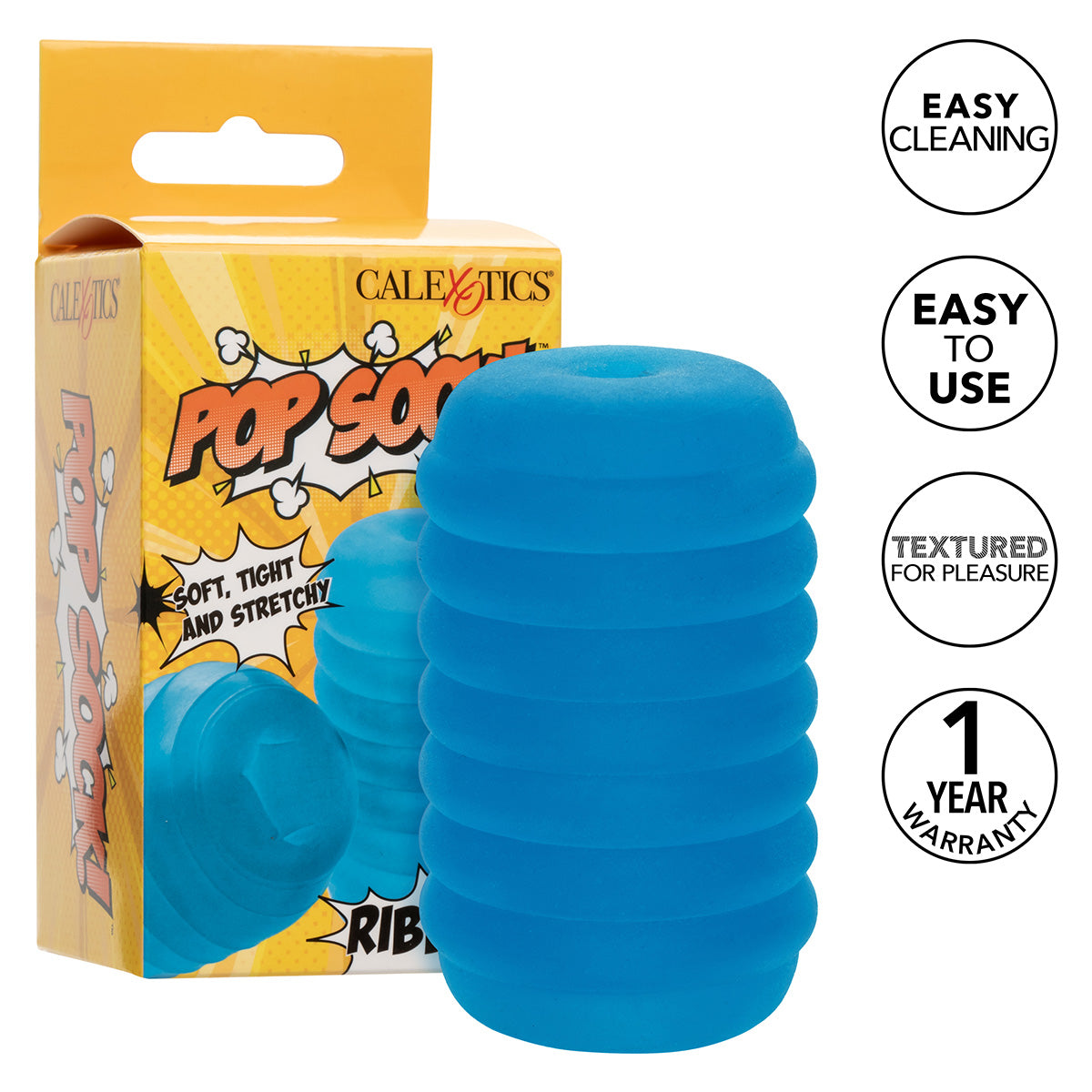 CALEXOTICS® - Pop Sock Ribbed Stroker - Blue