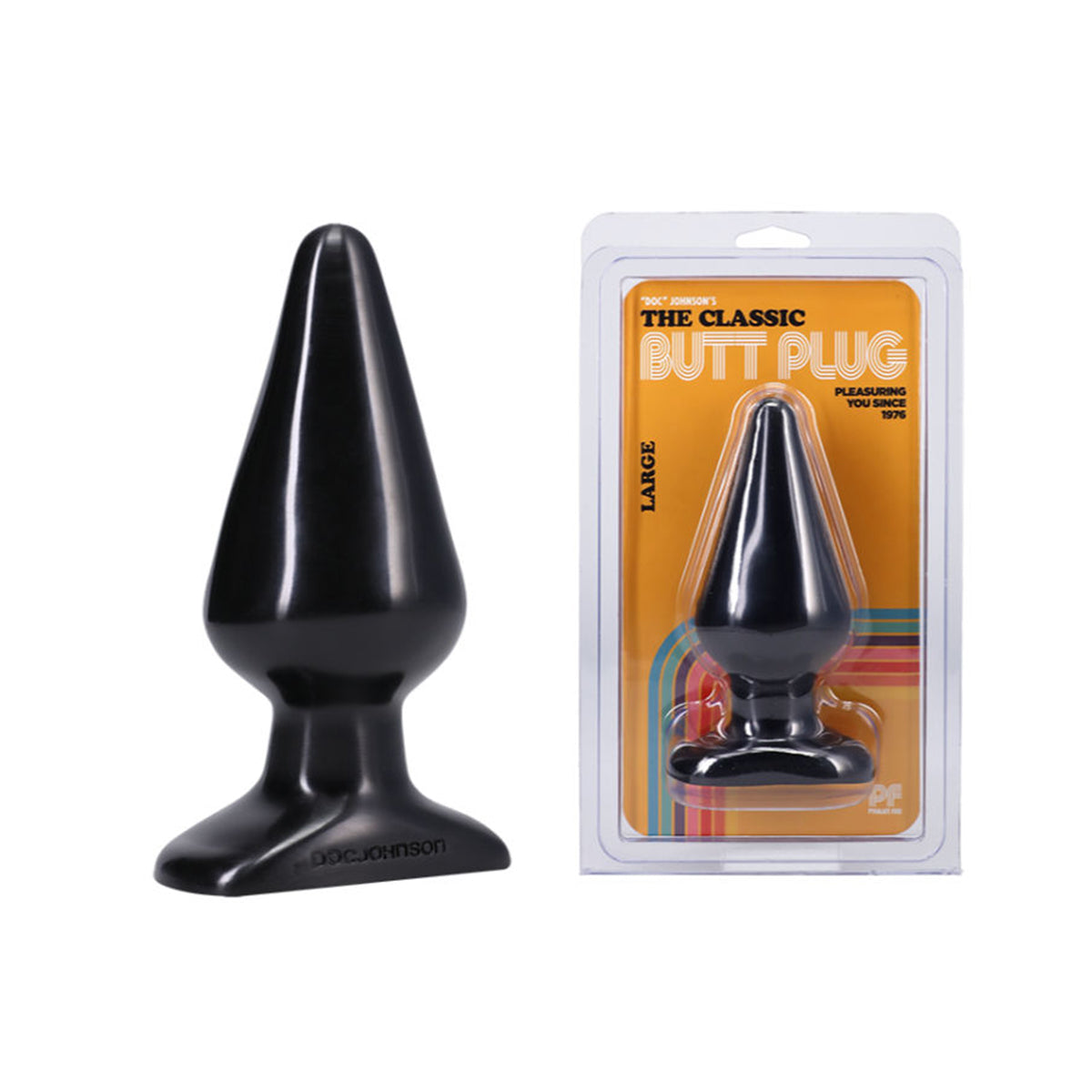 Doc Johnson Classic Butt Plug – Smooth Large – Black