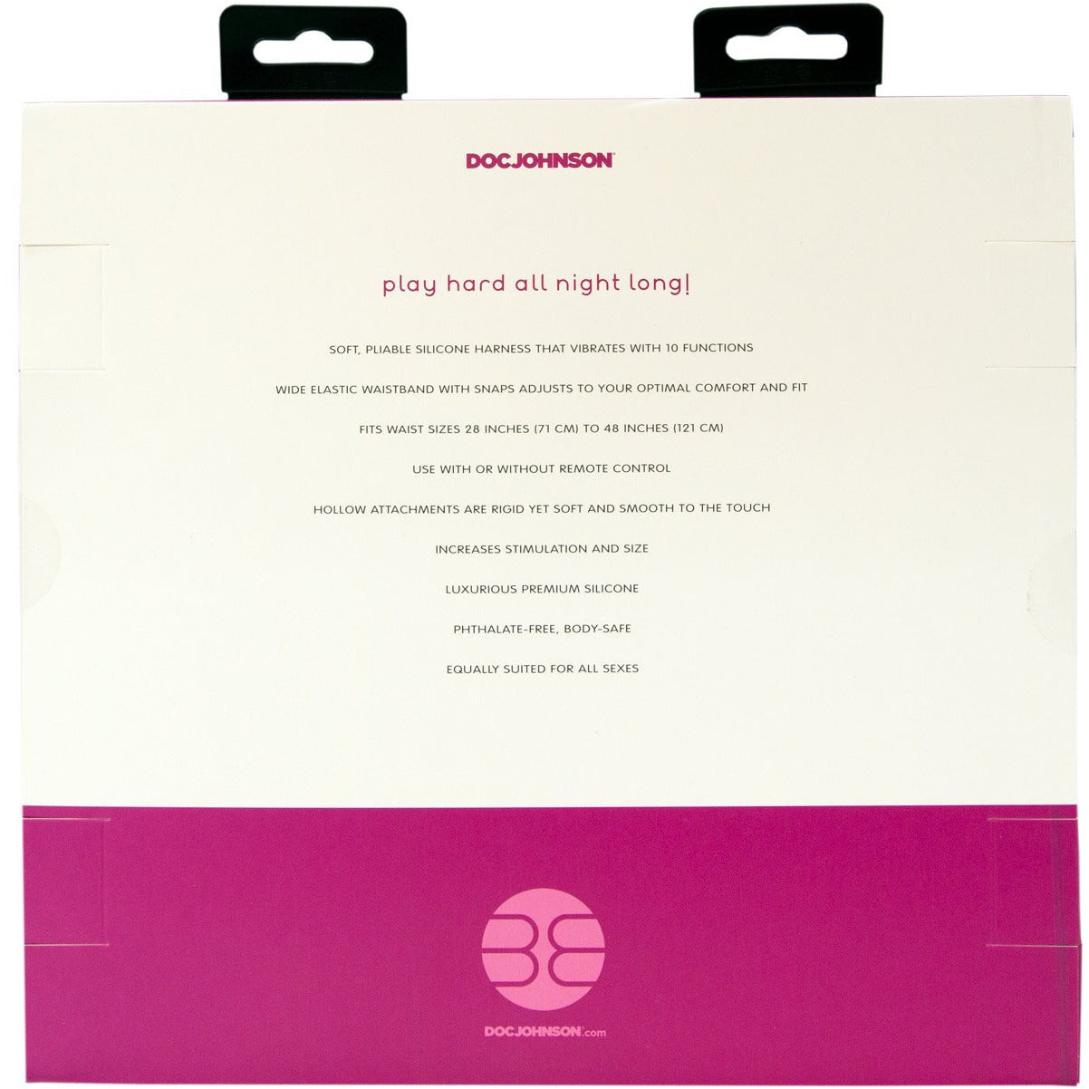 Doc Johnson Body Extensions – Ensemble 4 pièces coquin avec gode ceinture et harnais vibrant