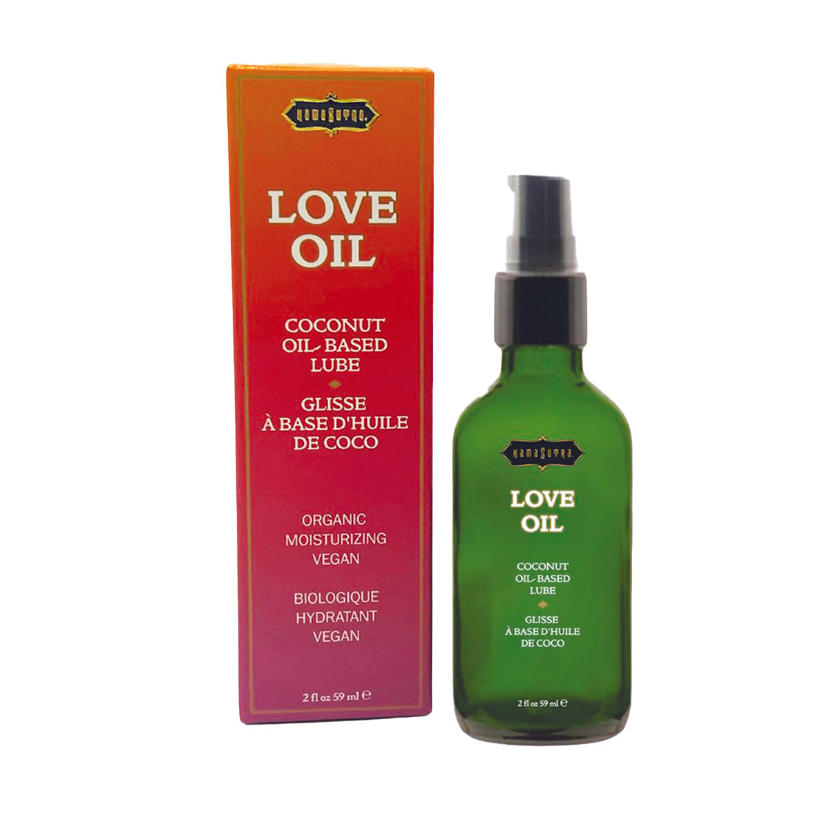 Huile d'amour Kama Sutra Lubrifiant à base d'huile de noix de coco – 60 ml