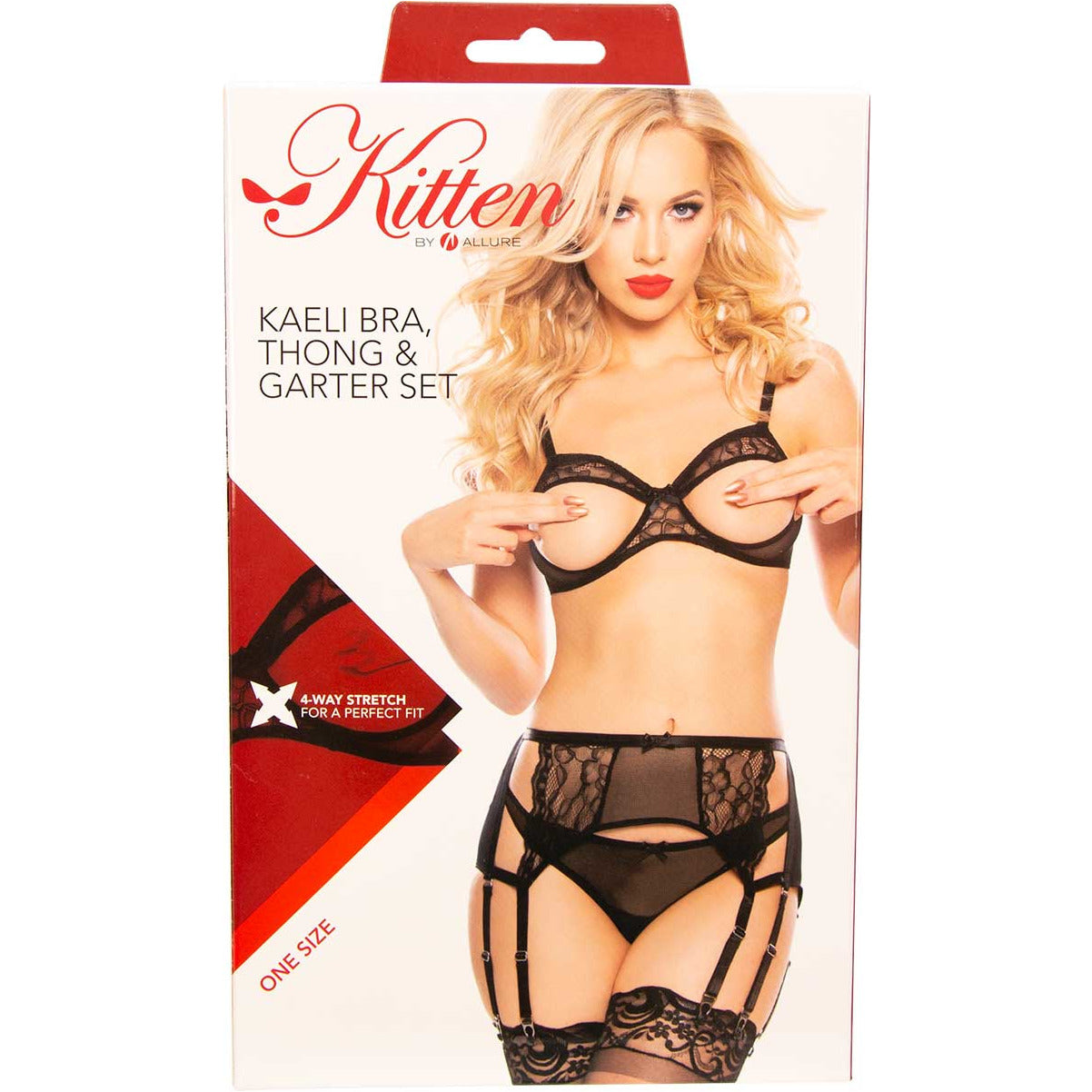 Kitten by Allure - Kaeli Bra, Thong & Garter Set
