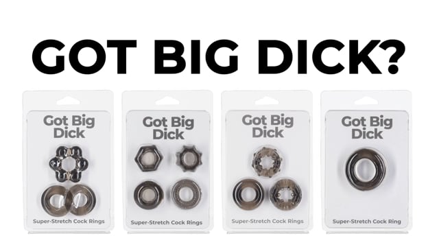 Got Big Dick - Super Stretch Cock Rings - Black - 2 Pack