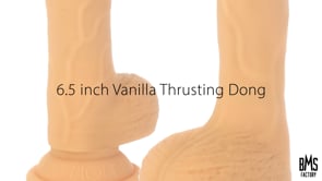 Naked Addiction - 6.5" Thrusting Dong With Remote - Vanilla