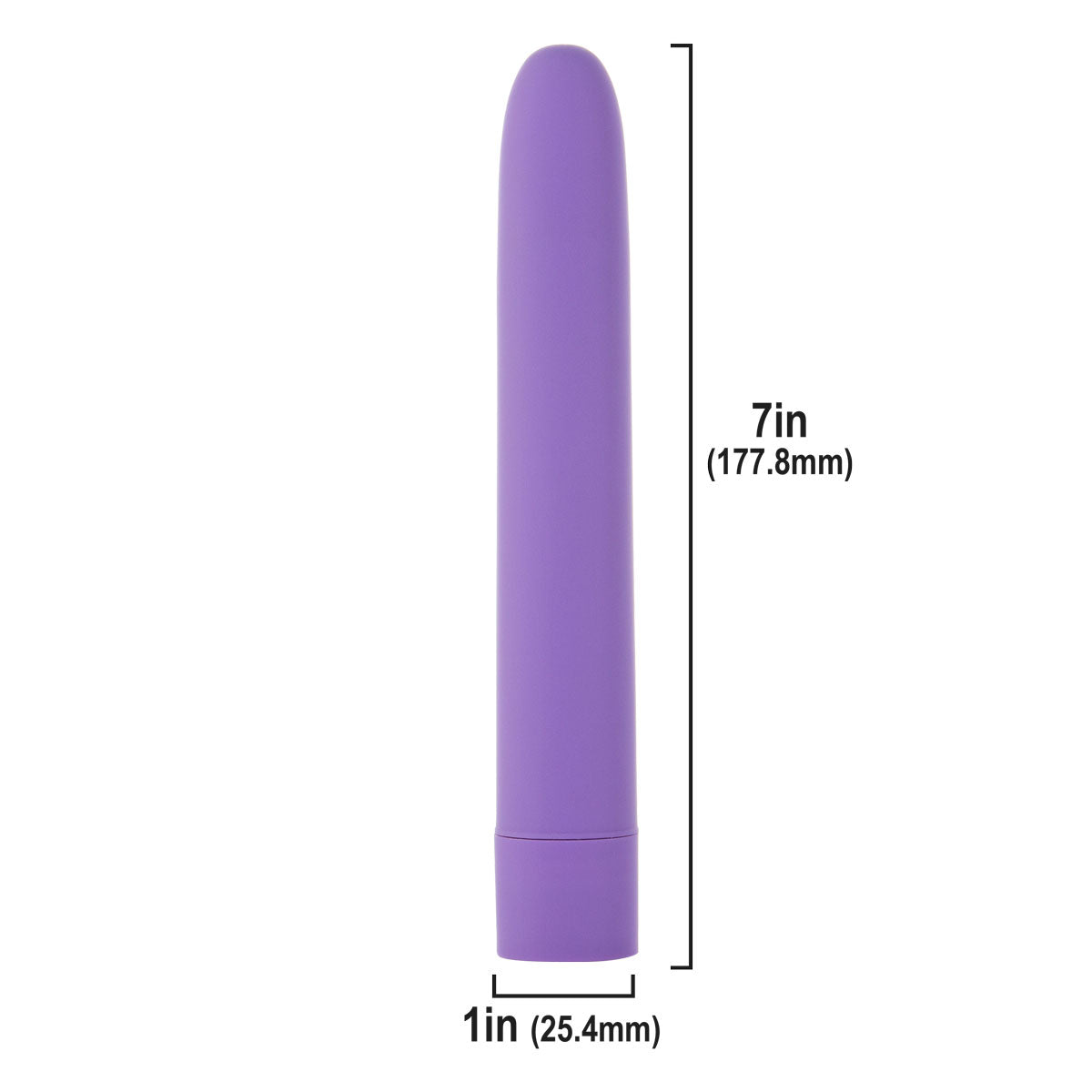 Pure Love® - Vibrateur lisse classique 7" à 10 fonctions – Violet