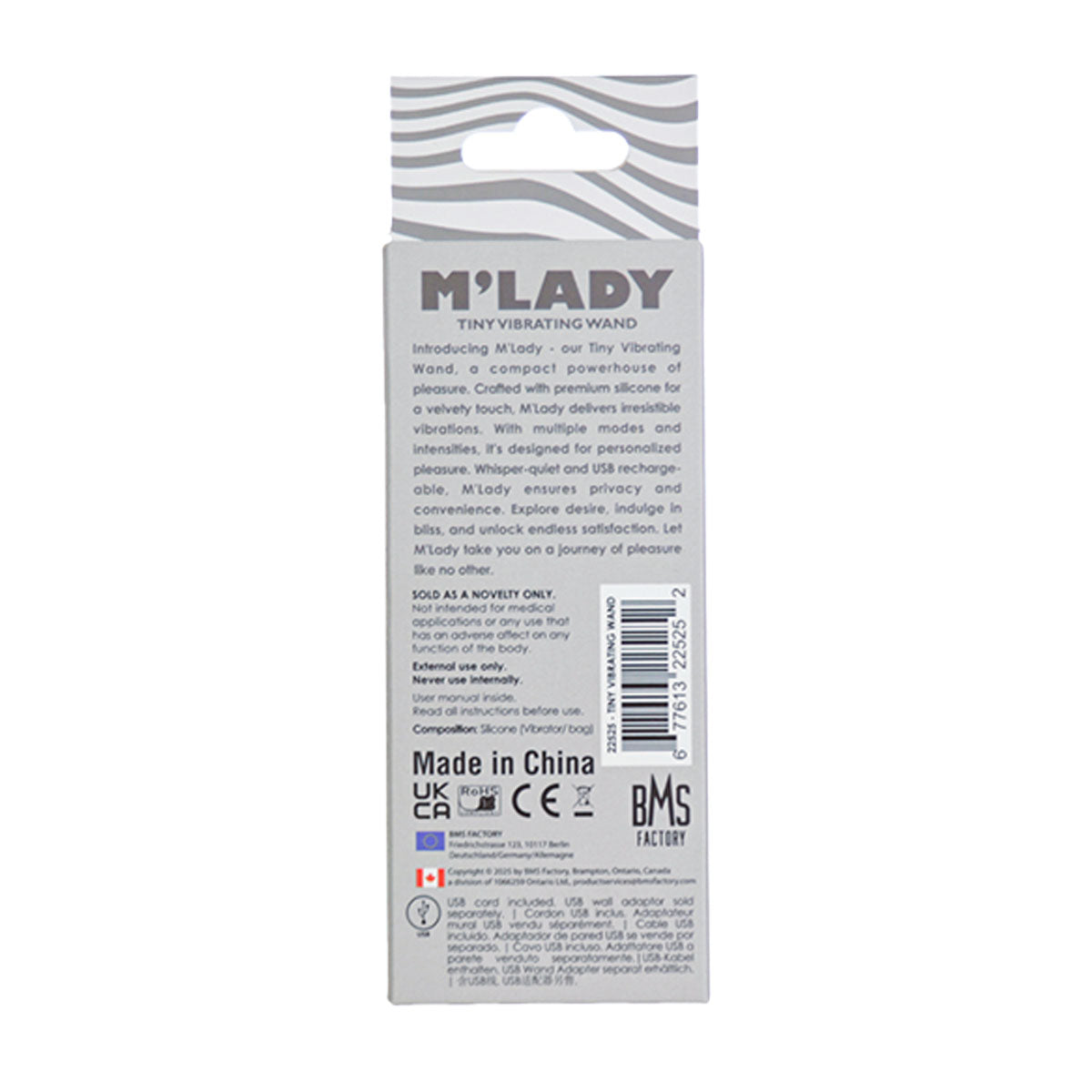 M'Lady - Mini baguette vibrante - Grise