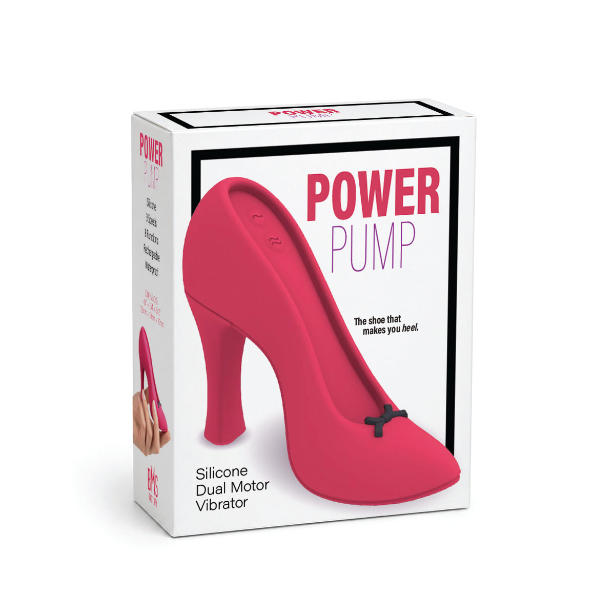 BMS Factory - Power Pump - Silicone Dual Motor Vibrator - Red