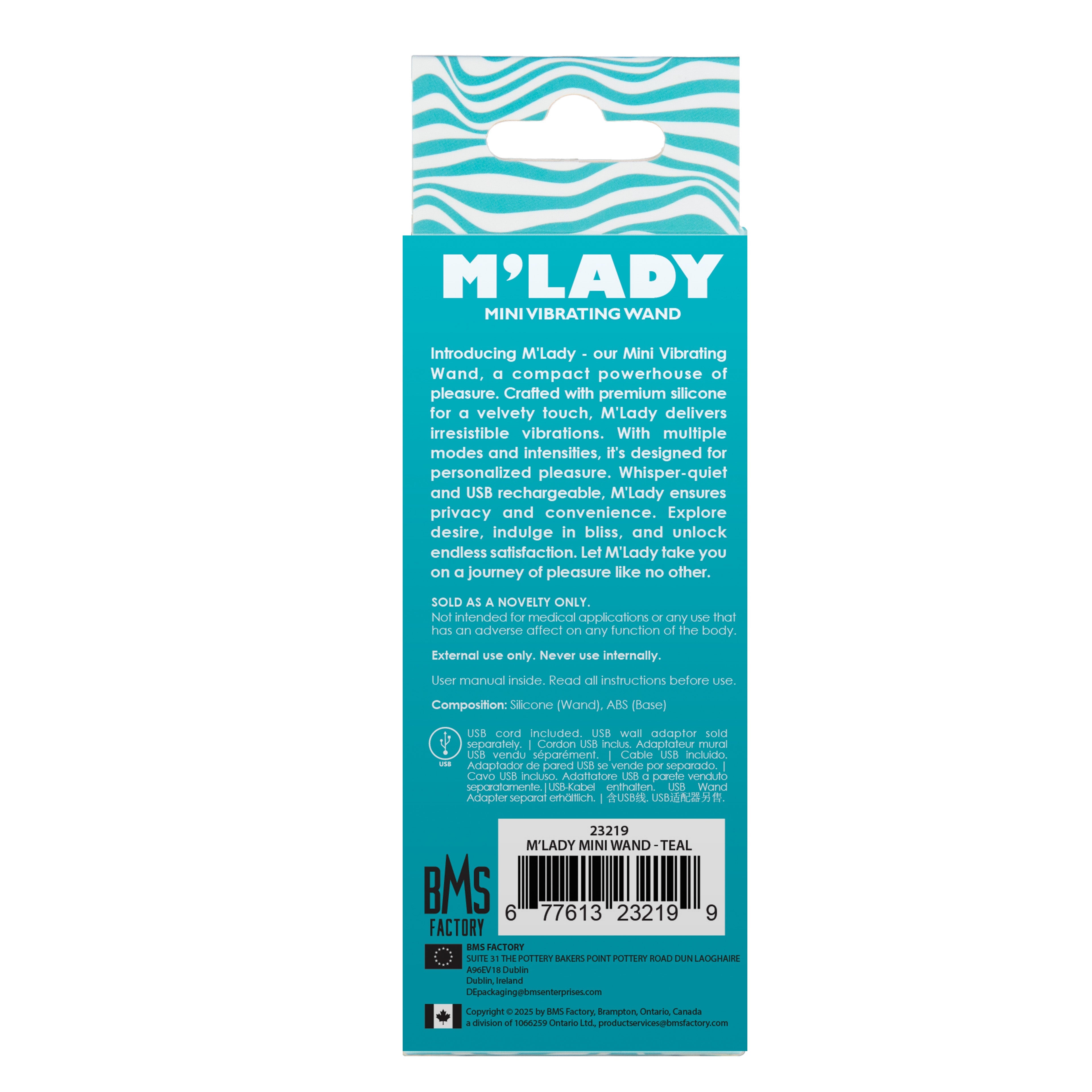 M'Lady – Mini baguette vibrante – Bleu sarcelle