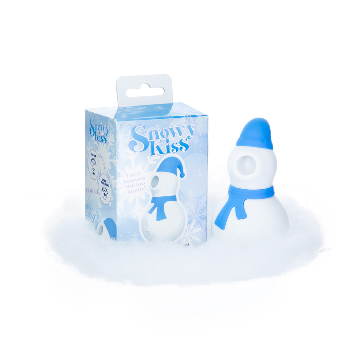 BMS Enterprises - Snowy Kiss - Stimulateur Clitoridien - Bonhomme de neige (bleu et blanc)