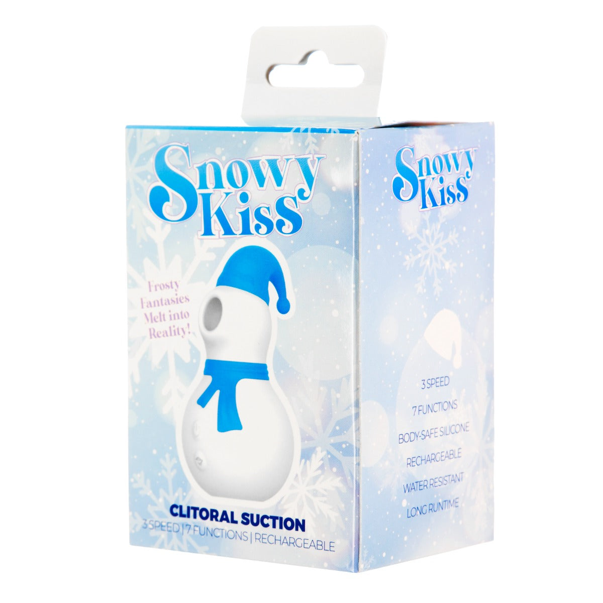 BMS Enterprises - Snowy Kiss - Clitoral Stimulator - Snowman (Blue & White)