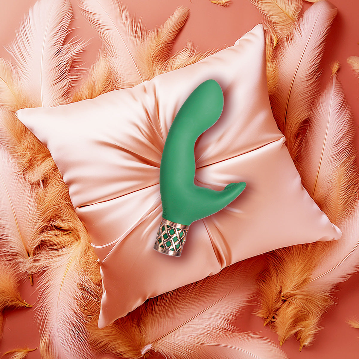 Pillow Talk® Secrets - Sinful – Masseur vibrant double de luxe - Vert